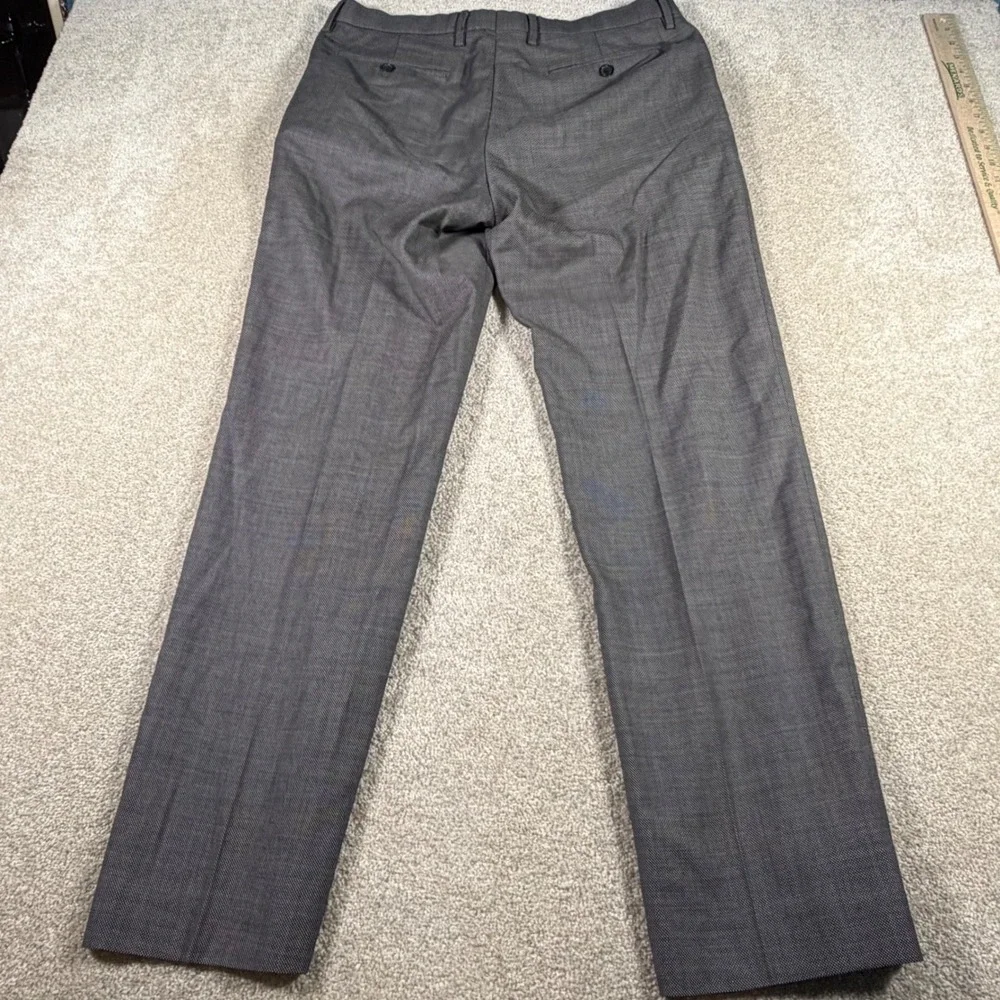 Banana‎ Republic Dress Pants Mens 35x32 Grey Tailored Slim Fit 100% Wool READ
